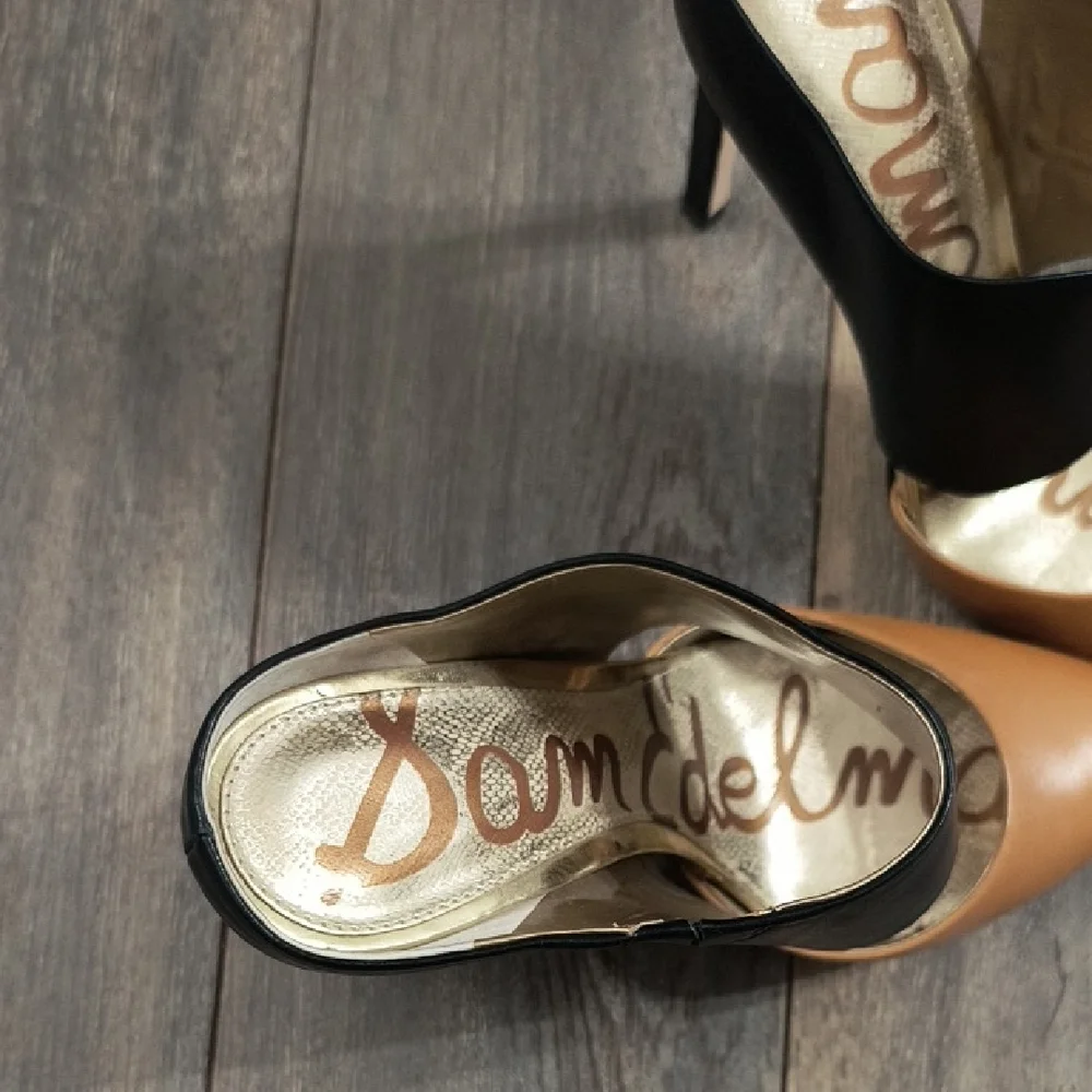 Sam Edelman Black and Tan Heels - Picture 2 of 3